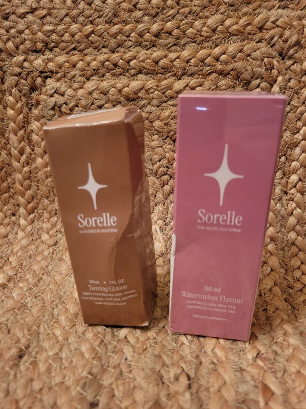 Sorelle Glow You Drink Watermelon Tanning Drops & Luxurious Glotion Set NEW NIB